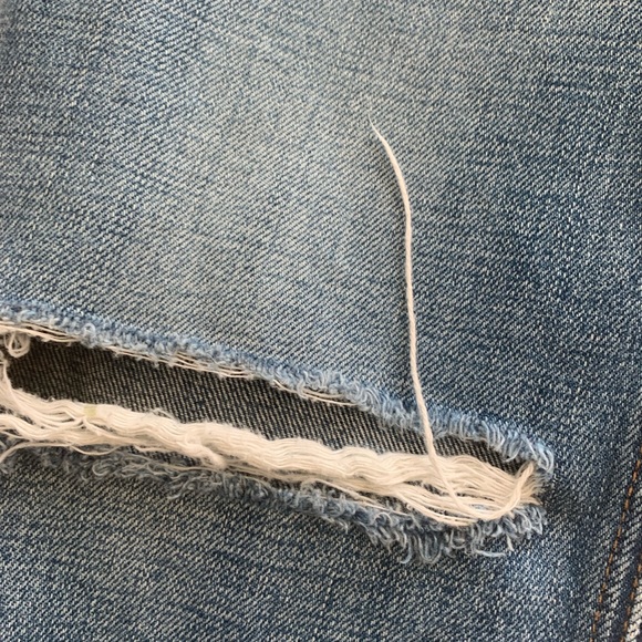 Frame Heritage Le Piper Blue Distressed Ankle Jeans - Picture 9 of 15